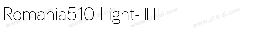 Romania510 Light字体转换